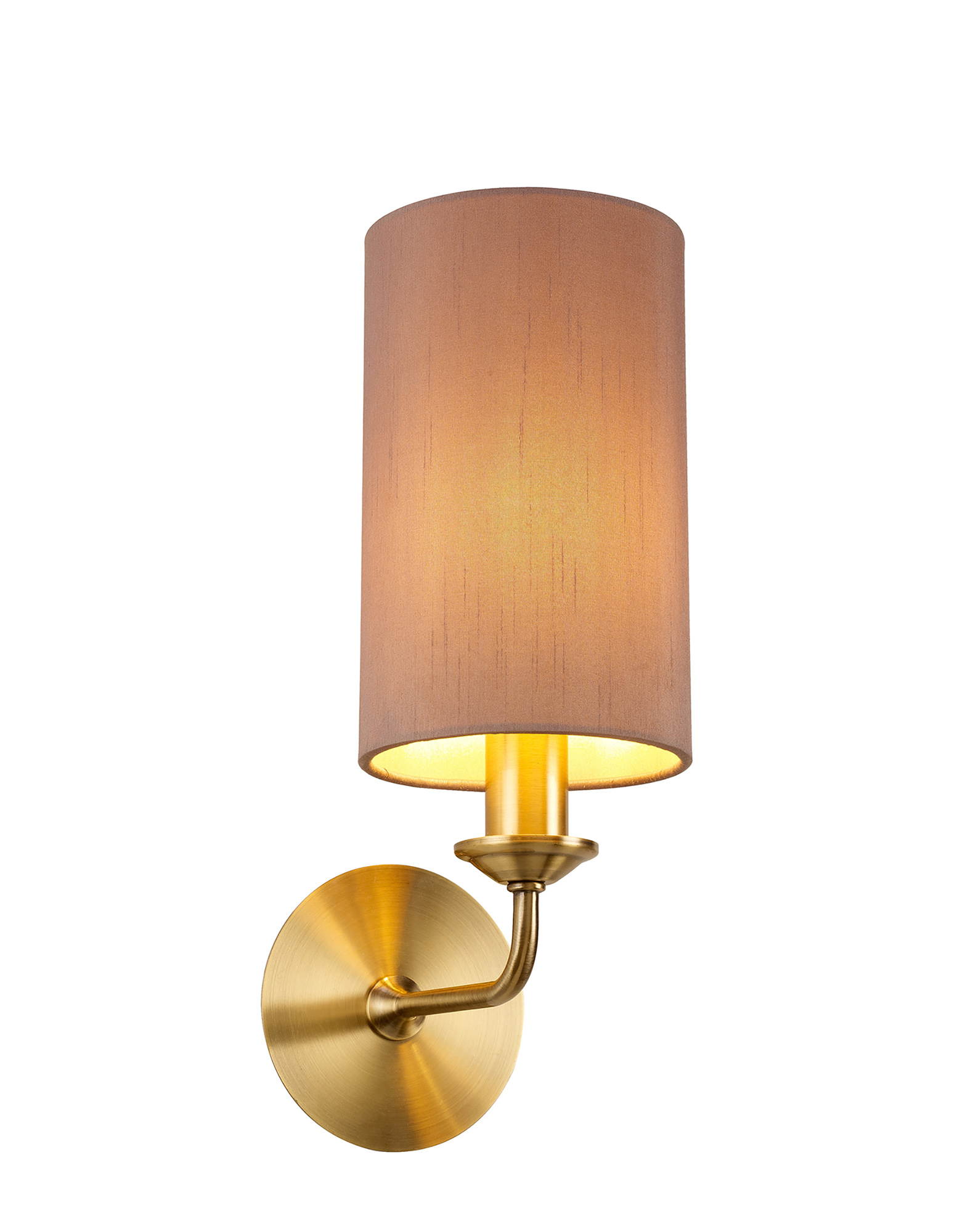 DK0044  Banyan Wall Lamp 1 Light Antique Brass; Taupe/Halo Gold